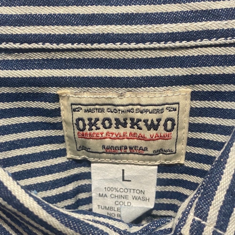 Men's Blue Striped Casual Button Down Shirt